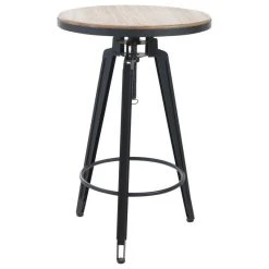GDFStudio GDF Studio Velthur Antique Color Firwood Swivel Bar Table