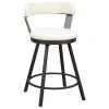 Lexicon Home Sonya Counter Height Swivel Stools, Set Of 2, White
