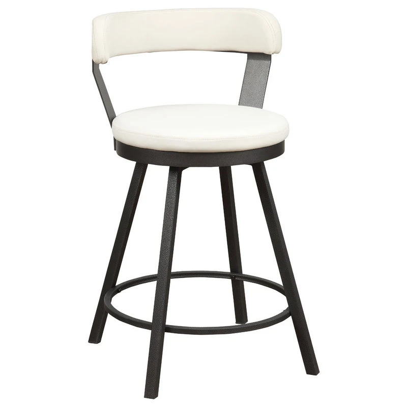 Lexicon Home Sonya Counter Height Swivel Stools, Set Of 2, White 1 Lexicon Home Sonya Counter Height Swivel Stools, Set Of 2, White