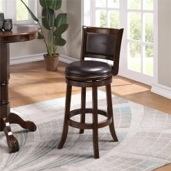Boraam Industries, Inc. Boraam Augusta 29" Swivel Bar Stool In Cappuccino And Dark Brown -CHAMPRO shop 33c1e1d20f63c415 3208 w800 h800 b0 p0