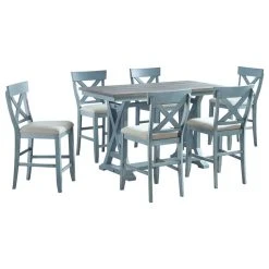Coast To Coast Imports, LLC Bar Harbor Blue Counter Height Dining Table -CHAMPRO shop 3541cdb50e9e2ca8 6307 w800 h800 b1 p0