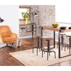 Lumisource Odessa Counter Table, Black Metal And Brown Wood -CHAMPRO shop 3581431b0c33cfa1 5753 w800 h800 b0 p0