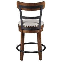 Ashley Furniture Industries Valebeck Brown Upholstered Counter Height Swivel Barstool -CHAMPRO shop 35b17f0c0f404308 4124 w800 h800 b1 p0
