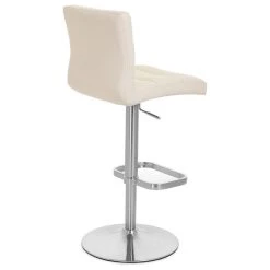 Zuri Furniture Lush Adjustable Height Swivel Bar Stool - Trumpet Base, Cream -CHAMPRO shop 36811cd004aebf44 5087 w800 h800 b1 p0