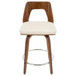LumiSource Trilogy Counter Stool, Walnut/Cream PU Leather, Set Of 2 -CHAMPRO shop 37112ba90c4f35db 1976 w800 h800 b1 p0
