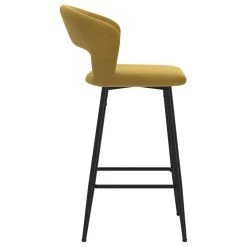 Worldwide Homefurnishings Inc. Set Of 2, Velvet Fabric 26" Counter Stool, Mustard -CHAMPRO shop 38b187a90e5d3d21 4892 w800 h800 b1 p0
