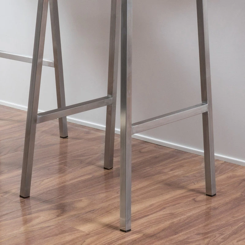 GDFStudio GDF Studio Santino Blue Fabric Bar Stools, Set Of 2 5 GDFStudio GDF Studio Santino Blue Fabric Bar Stools, Set Of 2 - Image 5