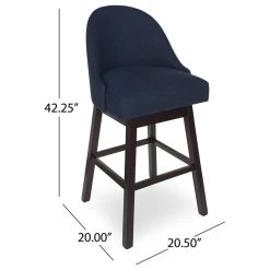 GDFStudio Armstrong Modern Upholstered Swivel Bar Stool, Navy Blue/Espresso -CHAMPRO shop 3aa1d5c301dbd12a 6283 w800 h800 b1 p0