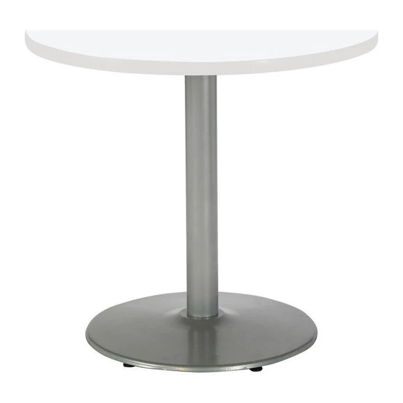 KFI Furniture KFI Mode 36" Round Breakroom Table With White Round Silver Base Counter Height 3 KFI Furniture KFI Mode 36" Round Breakroom Table With White Round Silver Base Counter Height - Image 3