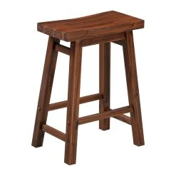 Boraam Industries, Inc. Sonoma Saddle Seat Counter Stool, Chestnut Wire-Brush, 24"h, Single -CHAMPRO shop 3bc1110603854c4f 2092 w800 h800 b1 p0