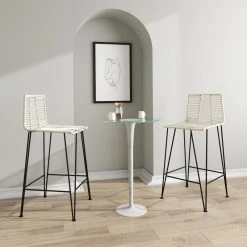 Madeleine Home Inc. Odette Bar Stool, Ivory 24 Madeleine Home Inc. Odette Bar Stool, Ivory -CHAMPRO shop 3c2114b702baf466 9701 w800 h800 b0 p0