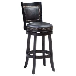 Boraam Industries, Inc. Boraam Bristol Hardwood Swivel Stool With Black Finish 42529