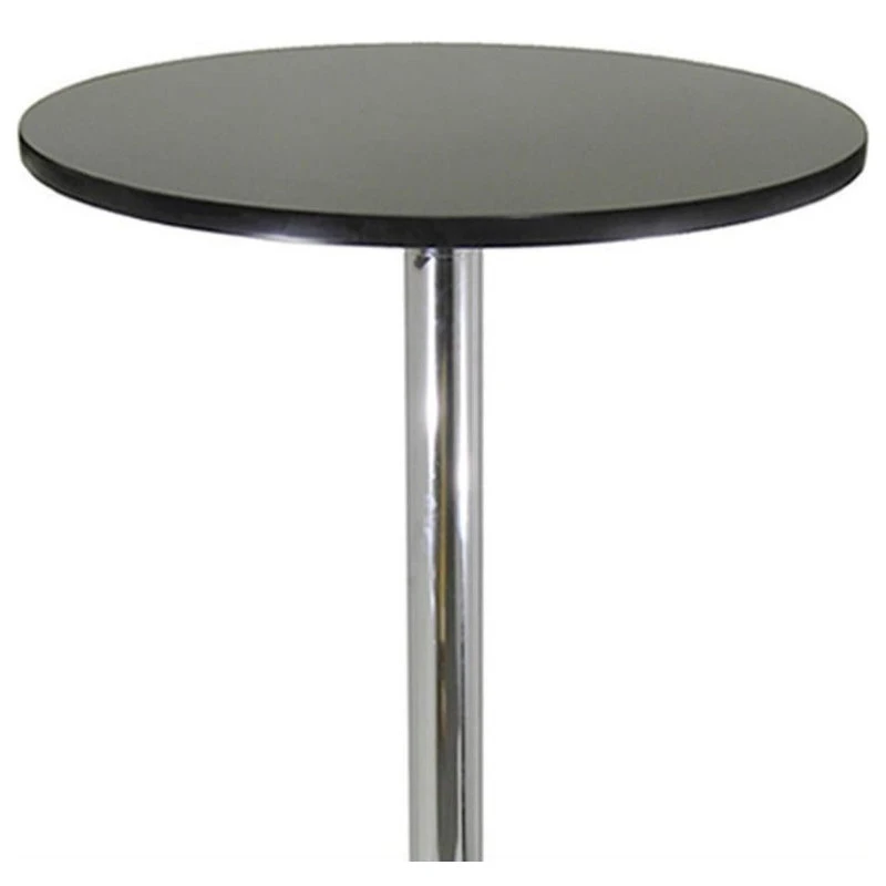 Winsome Spectrum 24" Round Bar Height Pub Table In Black And Chrome 3 Winsome Spectrum 24" Round Bar Height Pub Table In Black And Chrome - Image 3