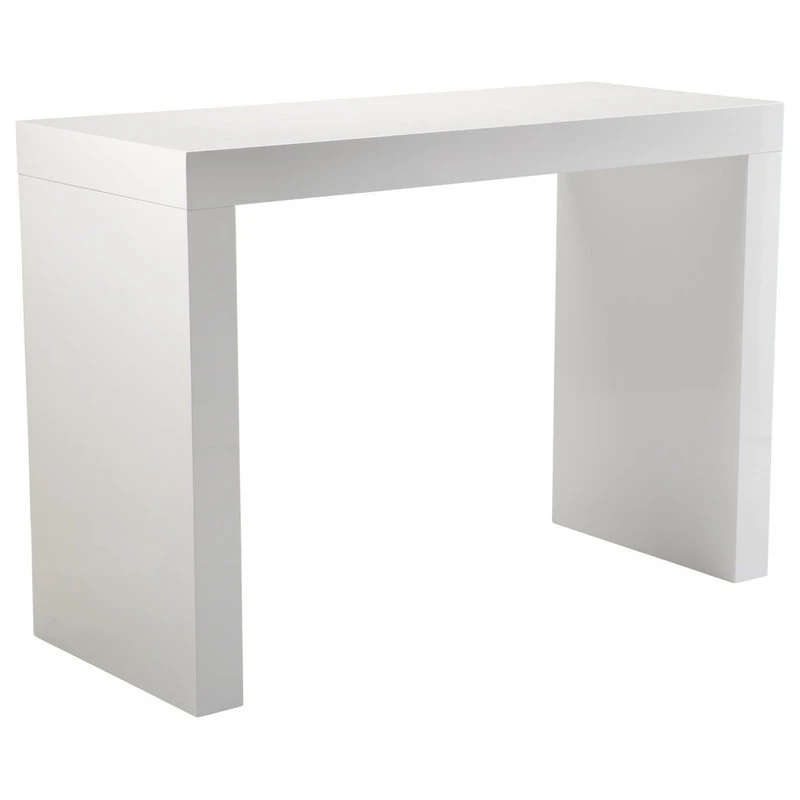 Sunpan Modern Home Sunpan Ikon Faro C-Shape Bar Table, White 1 Sunpan Modern Home Sunpan Ikon Faro C-Shape Bar Table, White