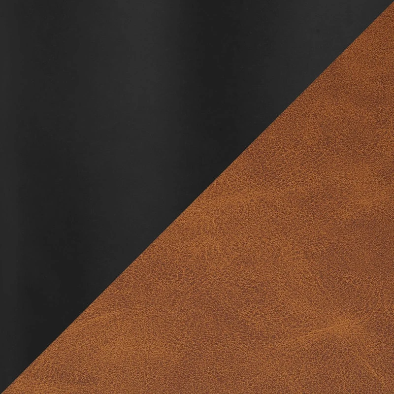 Lumisource Daniella Industrial Counter Stool In Black Metal, Camel Faux Leather, Set Of 2 5 Lumisource Daniella Industrial Counter Stool In Black Metal, Camel Faux Leather, Set Of 2 - Image 5