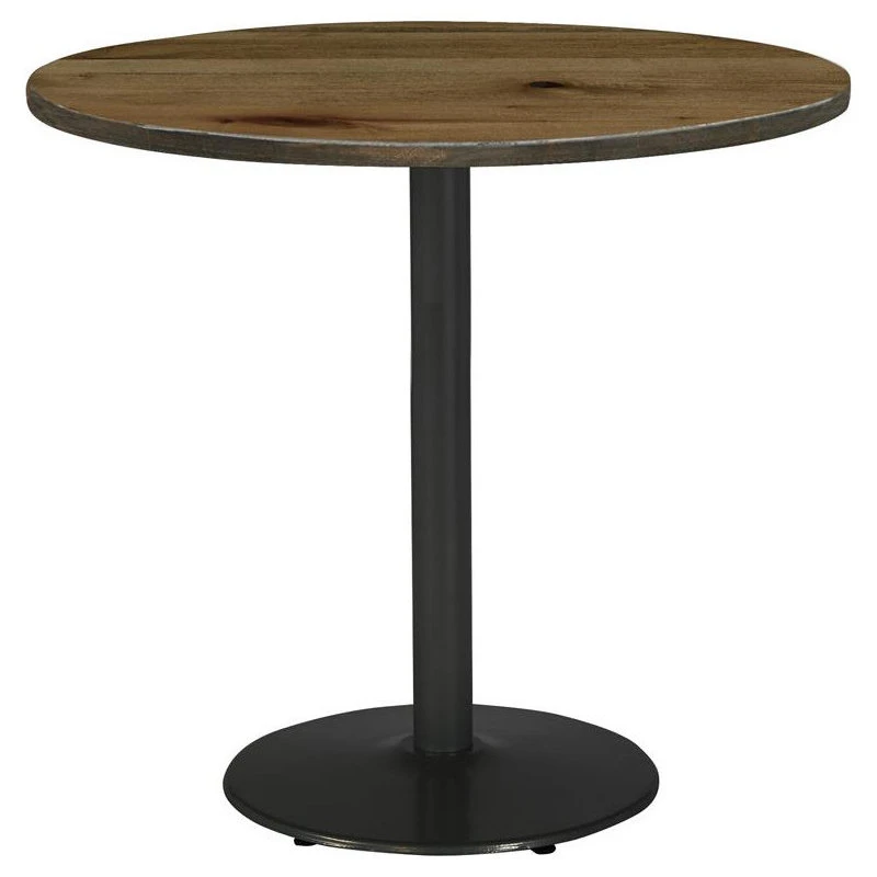 KFI Furniture KFI Urban Loft 36" Round Breakroom Table Natural Round Black Base Bistro Height 3 KFI Furniture KFI Urban Loft 36" Round Breakroom Table Natural Round Black Base Bistro Height - Image 3