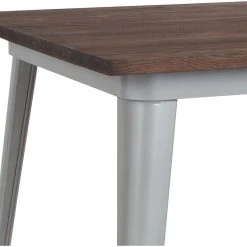 Flash Furniture 31.5" Square Silver Metal Indoor Bar Height Table With Walnut Rustic Wood Top 6 Flash Furniture 31.5" Square Silver Metal Indoor Bar Height Table With Walnut Rustic Wood Top -CHAMPRO shop 3ff163720c5db71b 0802 w800 h800 b0 p0
