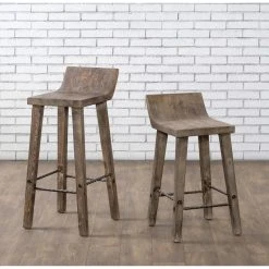 Kosas Home Reagan Low Back Stool, Rustic Brown, Counter Stool 17 Kosas Home Reagan Low Back Stool, Rustic Brown, Counter Stool -CHAMPRO shop 40a1c2820a32dd29 8381 w800 h800 b0 p0
