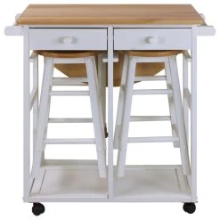 Casual Home Breakfast Cart With Drop Leaf Table, White 7 Casual Home Breakfast Cart With Drop Leaf Table, White -CHAMPRO shop 43c1f54a0878271c 7821 w800 h800 b1 p0