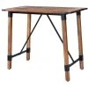 Beaumont Lane Rustic Lodge Industrial Wood And Metal Pub Table In Beige
