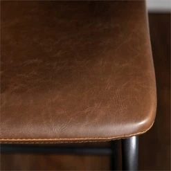 Walker Edison 34.5" Faux Leather Counter Stools In Brown (Set Of 2) -CHAMPRO shop 45d1028603b7b6e3 4916 w800 h800 b0 p0