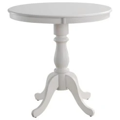Carolina Classics Fairview 36" Round Pedestal Bar Table, White