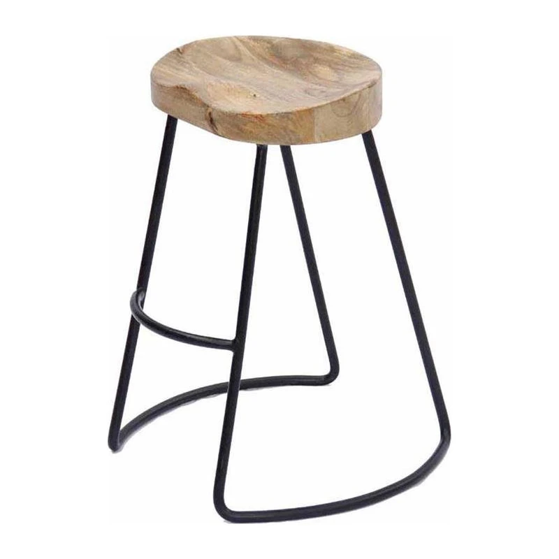 Benzara, Woodland Imprts, The Urban Port The Urban Port 24" Contemporary Wood Saddle Seat Small Barstool In Brown/Black 1 Benzara, Woodland Imprts, The Urban Port The Urban Port 24" Contemporary Wood Saddle Seat Small Barstool In Brown/Black