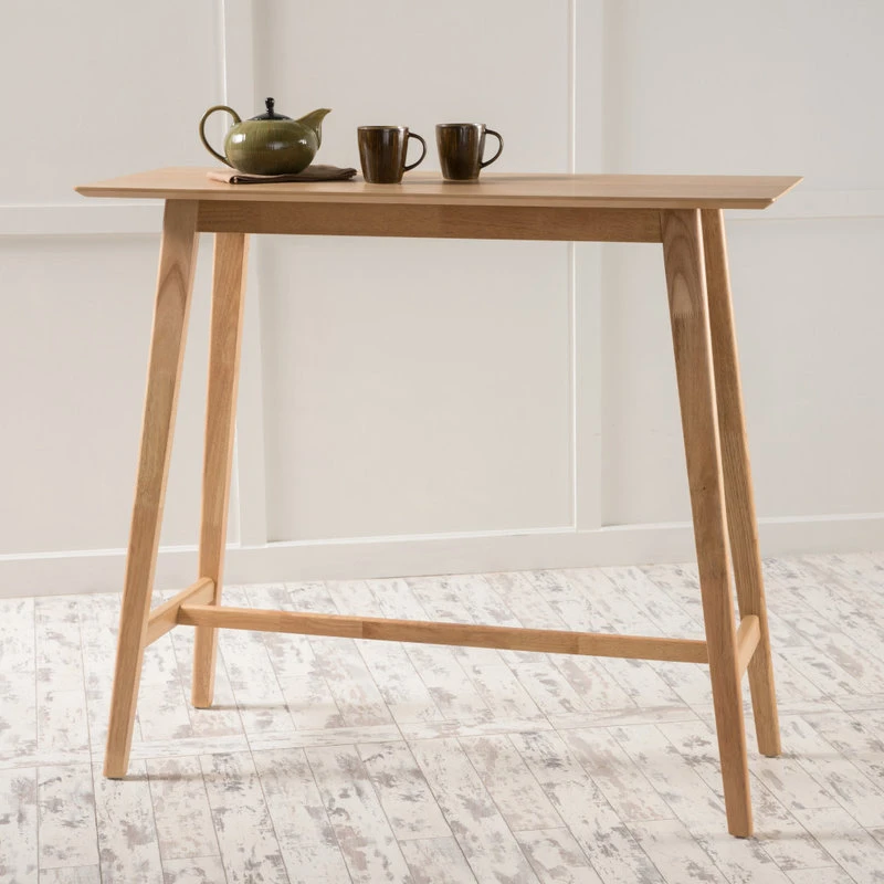 GDFStudio GDF Studio Margaret Natural Walnut Finish Wood Bar Table, Oak Finish 2 GDFStudio GDF Studio Margaret Natural Walnut Finish Wood Bar Table, Oak Finish - Image 2
