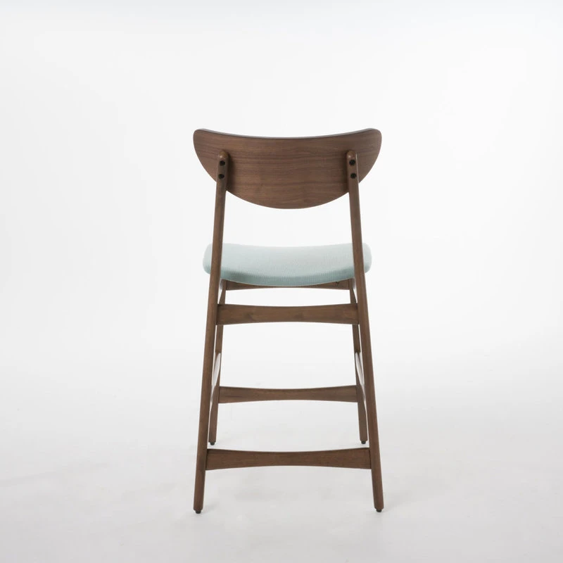 GDFStudio GDF Studio Molle Mid-Century Design Counter Stools, Mint/Walnut, Set Of 2 5 GDFStudio GDF Studio Molle Mid-Century Design Counter Stools, Mint/Walnut, Set Of 2 - Image 5