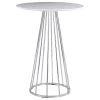 Lumisource Canary Counter Table, Chrome, White MDF