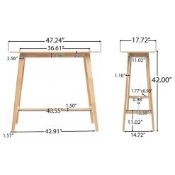 GDFStudio GDF Studio Margaret Natural Walnut Finish Wood Bar Table, Oak Finish 9 GDFStudio GDF Studio Margaret Natural Walnut Finish Wood Bar Table, Oak Finish -CHAMPRO shop 4b31084c037d80f3 0271 w800 h800 b1 p0