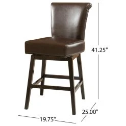 GDFStudio GDF Studio Bergen Dark Brown Leather Swivel Counter Stool -CHAMPRO shop 4b71ee8101d3c974 9849 w800 h800 b1 p0