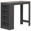 Symbiosis Aravis Dining Bar Table, Black / Concrete Look