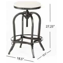 GDFStudio GDF Studio Brixton Adjustable Swivel Iron Bar Stool, Beige Fabric -CHAMPRO shop 4b912b25022e9ed6 1358 w800 h800 b1 p0