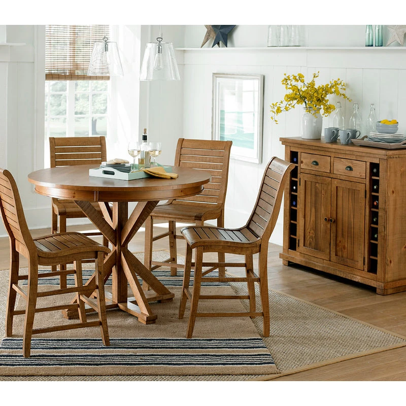 Progressive Furniture Willow Round Counter Height Table, Distressed Pine 3 Progressive Furniture Willow Round Counter Height Table, Distressed Pine - Image 3