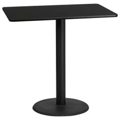 Flash Furniture 30'' X 48'' Rectangular Black Laminate Bar Table