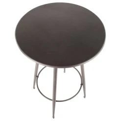 LumiSource Clara Round Bar Table, Antique Metal -CHAMPRO shop 51e1e2200c4f33ca 5203 w800 h800 b1 p0