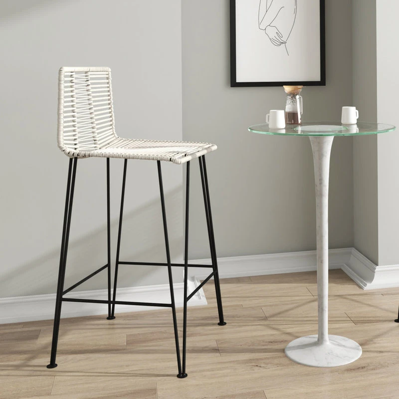 Madeleine Home Inc. Odette Bar Stool, Ivory 8 Madeleine Home Inc. Odette Bar Stool, Ivory - Image 8