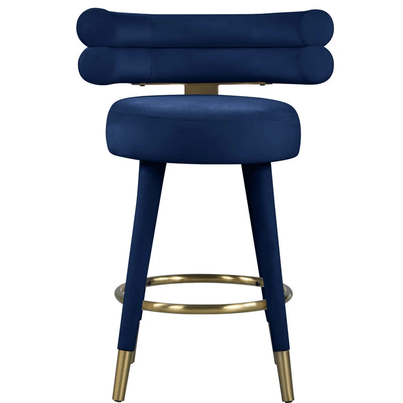 Meridian Furniture Fitzroy Velvet Upholstered Counter Height Stool, Set Of 2 6 Meridian Furniture Fitzroy Velvet Upholstered Counter Height Stool, Set Of 2 - Image 6