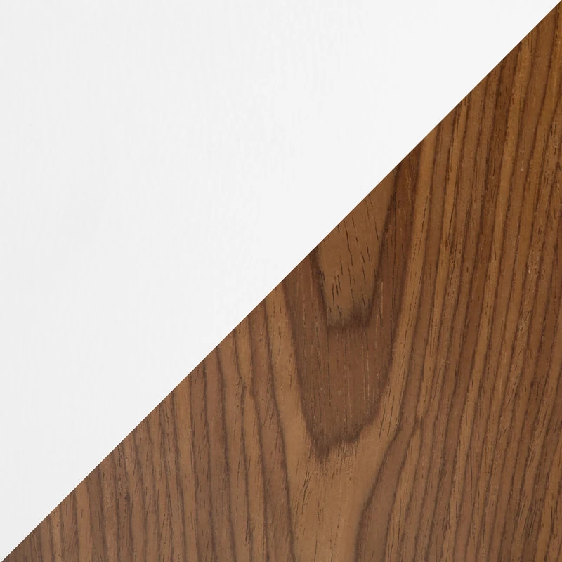 Lumisource Gianna Counter Stool, Set Of 2, Walnut Wood/White Pu/Black Metal 5 Lumisource Gianna Counter Stool, Set Of 2, Walnut Wood/White Pu/Black Metal - Image 5