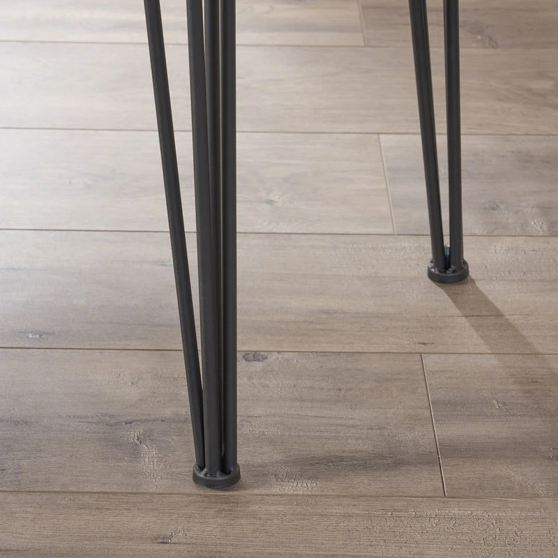 GDFStudio GDF Studio Aneissa Faux Live Edge Rectangular Bar Table, Natural/Black 5 GDFStudio GDF Studio Aneissa Faux Live Edge Rectangular Bar Table, Natural/Black - Image 5