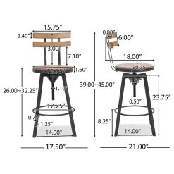 GDFStudio GDF Studio Poe Anique Finish Firwood Height Adjustable Bar Stool 10 GDFStudio GDF Studio Poe Anique Finish Firwood Height Adjustable Bar Stool -CHAMPRO shop 5a9193ad037d8d46 2849 w800 h800 b1 p0