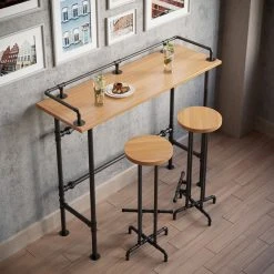 HOMARY 39.4" Industrial Rectangular Wood Bar Height Table Kitchen Breakfast Bar Table -CHAMPRO shop 5cb113f7034e7f34 5680 w800 h800 b0 p0