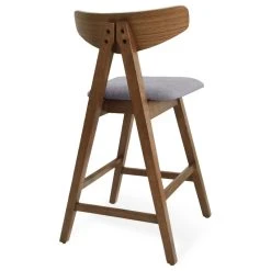 GDFStudio Sunapee Fabric Upholstered Wood Counter Stools, Set Of 2, Dark Gray/Walnut -CHAMPRO shop 5db1f6270221ab16 7796 w800 h800 b1 p0