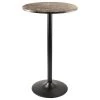 Winsome Trading, Inc Cora Round Pub Table, Black And Faux Marble