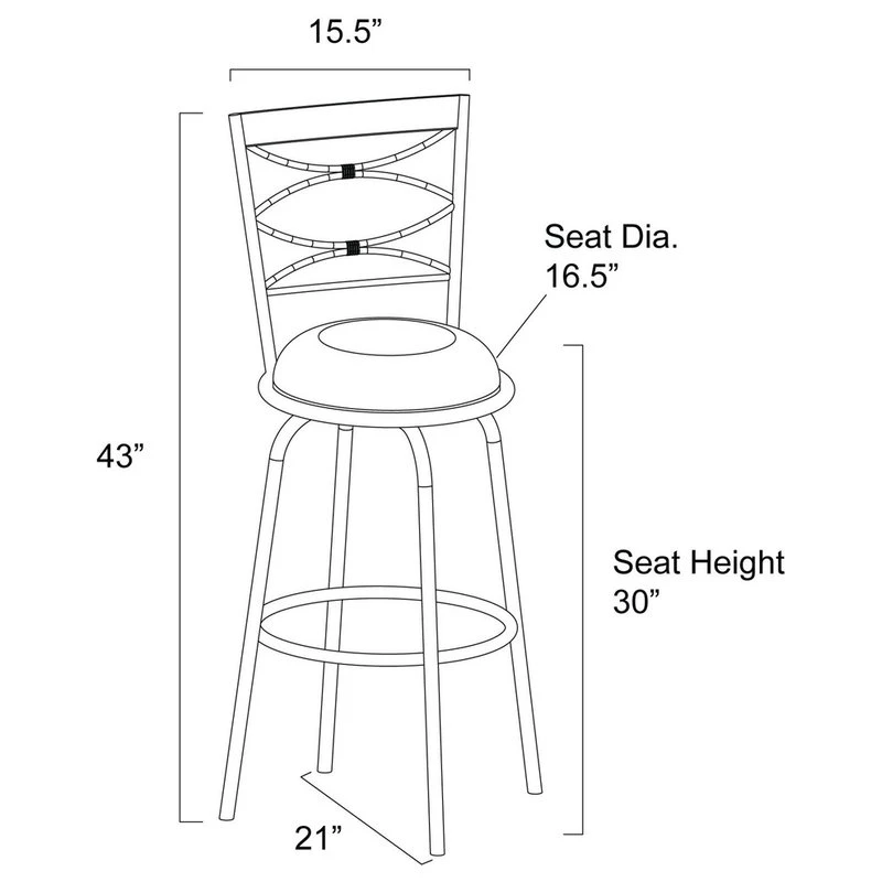 Kira Home Avery 30" Adjustable Swivel Barstool, Real Wood Accent Back, (2) 6 Kira Home Avery 30" Adjustable Swivel Barstool, Real Wood Accent Back, (2) - Image 6