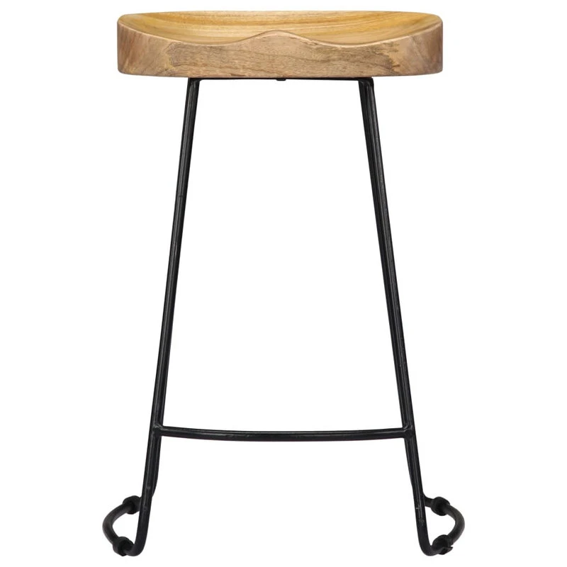 Vida XL International B.V. VidaXL 2x Solid Mango Wood Gavin Bar Stools Dining Chairs Set Bistro Furniture 3 Vida XL International B.V. VidaXL 2x Solid Mango Wood Gavin Bar Stools Dining Chairs Set Bistro Furniture - Image 3
