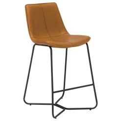 Plata Import LLC Sechrist Slope Vintage Counter Stool, Set Of 2, Tan