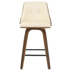 Lumisource Gianna Counter Stool, Set Of 2, Walnut Wood, Cream Pu, Black Metal -CHAMPRO shop 612164f9012520e0 0218 w800 h800 b1 p0