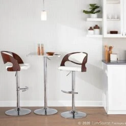 Lumisource Bistro Contemporary Adjustable Square Bar Table, Silver -CHAMPRO shop 61b149f60295255c 3627 w800 h800 b0 p0